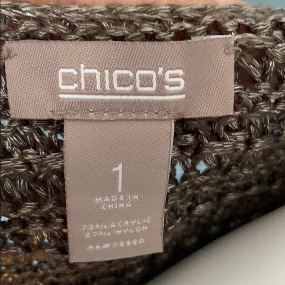 Chico’s Metallic Open Cardigan Sweater Vest size 1 - Picture 5 of 5